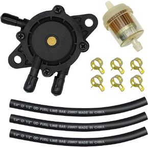 Strongthium Fuel Pump with Filter & Hose for Kohler Kawasaki Honda Briggs and Stratton Cub Cadet MTD
