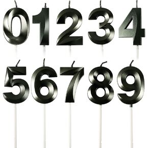 BEAN LIEVE Blue Birthday Candles - Number Cake Candles, Happy Birthday Numeric Candles Number 0 1 2 3 4 5 6 7 8 9 Used for Cake Decoration on Birthday Parties and Wedding Anniversary Celebration
