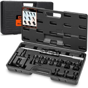 12pcs Motorcycle Blind Hole Collet Bearing Puller Set, Internal Bearing Extractor Puller Kit Slide Hammer Bearing Puller with Expandable Collets 8-32mm Inner Bearing Remover Tool (12-Piece)