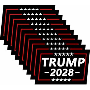 10 Pack Donald Trump 2028 President MAGA Stickers Laptop Bumper Decal Window Waterproof Car Stickers