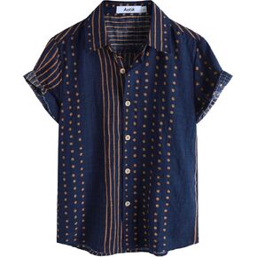 Boys Hawaiian Shirt Floral Printed Short Sleeve Button Down Shirt Beach Tropical Summer Casual Shirts for Kids in Saudi Arabia