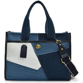 Canvas Tote Bag Women Large Denim Shoulder Bag Vintage Satchels Cute Hobo Bags Work Travel College Casual Tote Handbag
