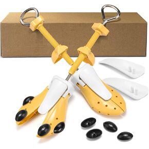 Shoe Stretcher Women Men Wide Feet, Pair of Shoe Expander Widener Adjustable Width Length & Instep