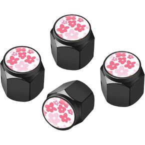 Tire Valve Stem Caps Cover,4 Pcs Metal Black Air Valve Cap, Aluminum Car Wheel Stem Caps,Universal Stem Covers for Cars,Trucks,Bikes,Motorcycles,Corrosion Resistant (Black Leopard Texture)