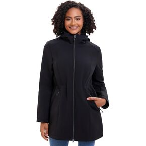 ROYAL MATRIX Women's Waterproof Fleece Lined Softshell Jacket Hooded Breathable Windbreaker Rain Jacket