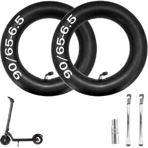 90/65-6.5 أنبوب داخلي لـ 110/50-6.5 Scooter Tyre [2 Pack | سميك بيتيل إطار | 90 درجة صمام]