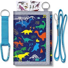 Tataanty Kids Wallet for Boys Girls Ages 6-20 Trifold ، محفظة صغيرة للبنين ، محفظة جديدة لهدايا عيد ميلاد الأطفال （الديناصور）