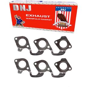 DNJ EG4122 Exhaust Manifold Gasket Set for 1996-2008 Ford, Mercury E-150, E-150 Club Wagon, E-150 Econoline 3.8L-4.2L V6 12V OHV 232cid