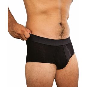 Depend Washable Adult Incontinence Underwear for Men, Reusable, Light Absorbency, Large, Black, 1 Count