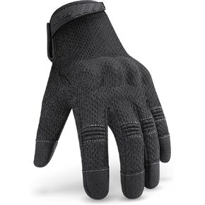 NoCry Tactical Gloves for Men with Flexible Knuckle Guards – Durable Design with Reinforced Palms and Stitching – Perfect Combat Gear with Touchscreen Compatible Fingers