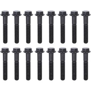 ApplianPar 16Pcs Exhaust Manifold Bolt Screw Kit for Ford F250 F350 7.3L Powerstroke Diesel Engine