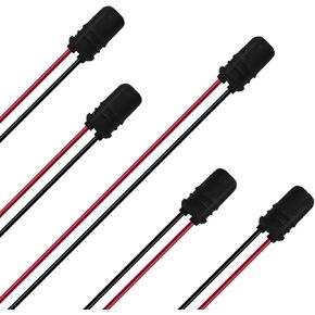 5 PCS T10 Instrument Bulb Harness Socket with Wire Pigtail, 194 Bulb Pre-Wired Connector for Connecting T10 Car LED Bulbs/CLR/Halogen, T10 Extension Harness Plug for Most Vehicles