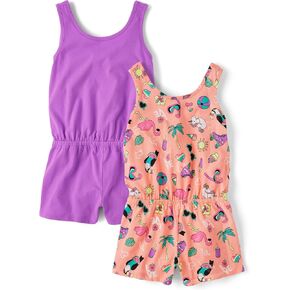 The Children's Place girls Short Sleeve Rompers