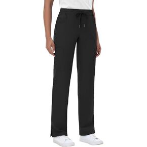 Straight Leg Scrub Pants for Women Black