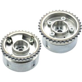 REVO 243702B610 243502B600 2PCS Intake & Exhaust Camshaft Phaser VVT Sprocket Replacement for Kia Hyundai Rio Veloster Soul G4FC G4FA 1.6L