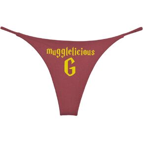 Southern Sisters Mugglelicious Women's Thong Underwear Witchcraft Wizard Movie Novelty (Pack of 1)