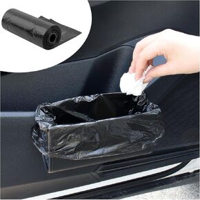 Car Trash Can with Lid,Leather Car Trash Bin with 30 Car Trash Bag,Hanging Leakproof Car Garbage Can,Multi-Purpose Car Organization for Women Car Accessories Fit Cars SUV RV (4.7gal)