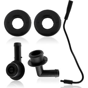 4854265 Positive Crankcase Vent Tube Breather Hose PCV Valve Elbows Grommet Kit Compatible with Jeep Cherokee 1997-1998 Grand Cherokee 1997-2004 Wrangler 1997-2004