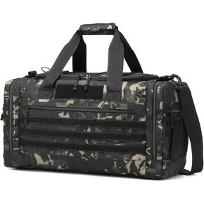 45L Large Duffle Bag for Men & Women, Tactical Military Duffle Bag for Travel Weekender, Gym Bag， Large Sports Bag for Hockey Football Baseball Soccer Basketball & Team Training，Black