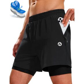 Men’s Mountain Bike Shorts 4D Padded MTB Cycling Biking Bicycle Riding Shorts with Zipper Pockets, Loose-fit