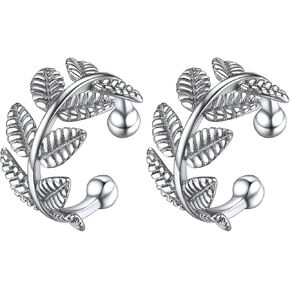 CHICSILVER 925 Sterling Silver Ear Cuff أقراط غير مثقبة على أقراط الكفة الغضروف للنساء (مع صندوق الهدايا)