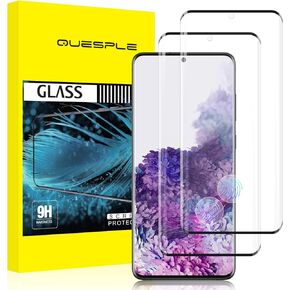 عبوتان من واقي شاشة Galaxy S10، طبقة من الزجاج المقوى الفاخر المقاوم للكسر لهاتف Samsung Galaxy S10 واقي شاشة/صديق للحافظة