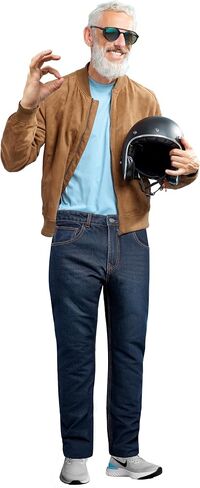GREAT BIKERS GEAR - Men Engineered Protective Jeans Aramid Lining Motorcycle Biker Trousers Reinforced Protection Lining Knee in Saudi Arabia