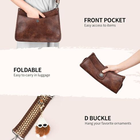 APHISON Crossbody Bags For Women Trendy, Leather Hobo Handbag Crossbody Purses Shoulder Bucket Bag with 2 Strap in Saudi Arabia