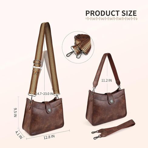 APHISON Crossbody Bags For Women Trendy, Leather Hobo Handbag Crossbody Purses Shoulder Bucket Bag with 2 Strap in Saudi Arabia