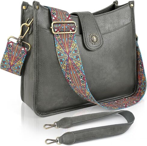 APHISON Crossbody Bags For Women Trendy, Leather Hobo Handbag Crossbody Purses Shoulder Bucket Bag with 2 Strap in Saudi Arabia