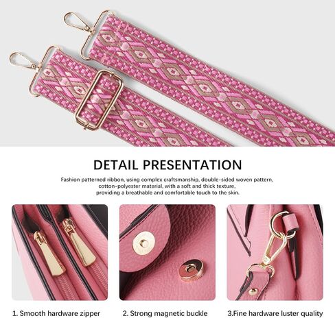 Vegan Leather Hobo Purses, Crossbody Bags for Women, Shoulder Handbags with Wide Strap in Saudi Arabia
