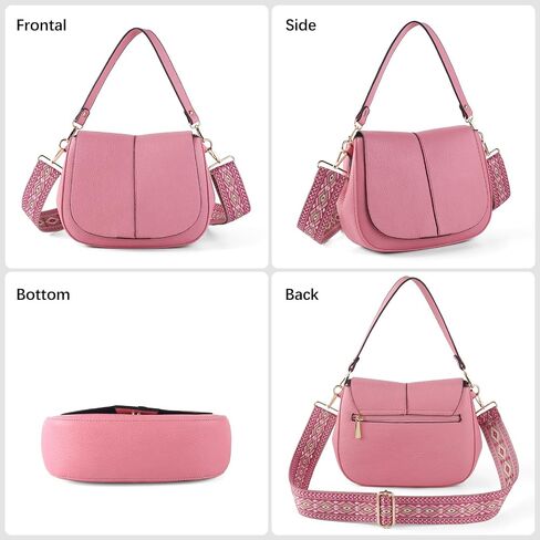 Vegan Leather Hobo Purses, Crossbody Bags for Women, Shoulder Handbags with Wide Strap in Saudi Arabia