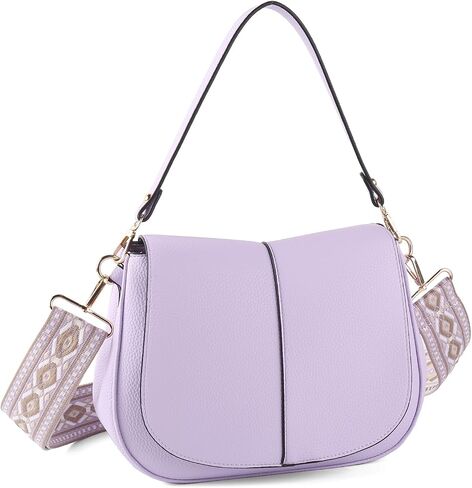 Vegan Leather Hobo Purses, Crossbody Bags for Women, Shoulder Handbags with Wide Strap in Saudi Arabia