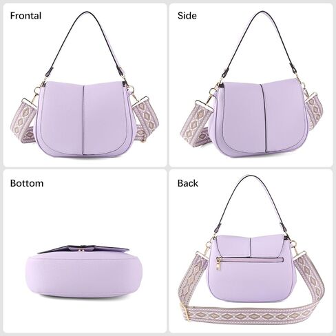 Vegan Leather Hobo Purses, Crossbody Bags for Women, Shoulder Handbags with Wide Strap in Saudi Arabia