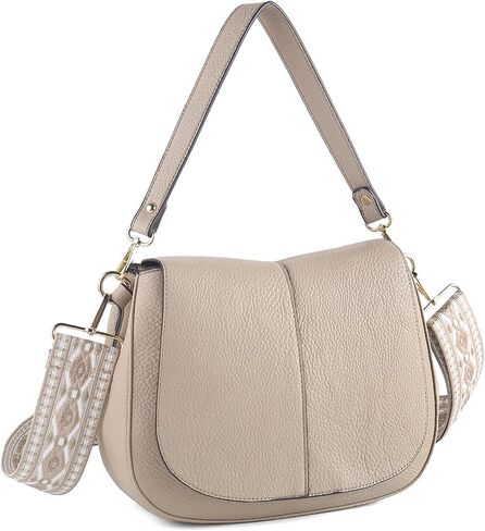 Vegan Leather Hobo Purses, Crossbody Bags for Women, Shoulder Handbags with Wide Strap in Saudi Arabia