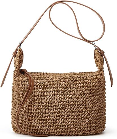 Straw Tote Bag Summer Straw Beach Bags For Women Handwoven Bag Large Capacity Handbag Rattan Purse Hobo Bag Dumpling Bag in Kuwait
