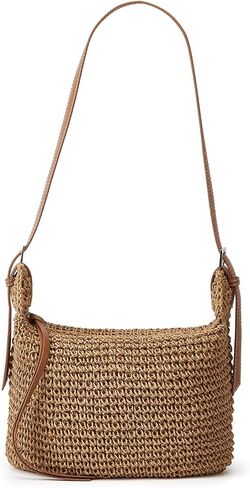 Straw Tote Bag Summer Straw Beach Bags For Women Handwoven Bag Large Capacity Handbag Rattan Purse Hobo Bag Dumpling Bag in Kuwait