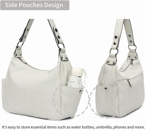 Genuine Leather Purses for Women Hobo Crossbody Bags Casual Work Shoulder Bag with Adjustable Strap in Kuwait