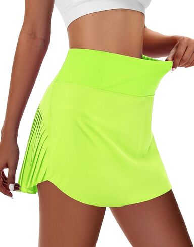 Women's Pleated Tennis Skirt - Golf Skorts for Woman High Waisted Lightweight Athletic Pickleball Skorts with Pockets in Saudi Arabia