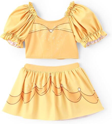 Disney Princess Girls Swimsuit Two-Piece Tankini Set Cute Bathing Suit for Beach, Pool, and Birthday Parties in Saudi Arabia