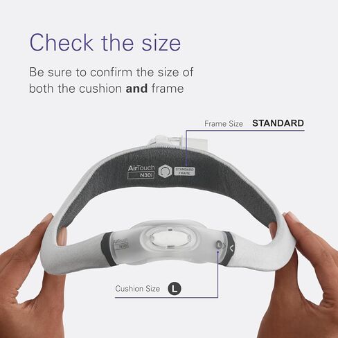 RESMED AirTouch N30I Frame System (بدون غطاء رأس) - إطار/وسادة متوسطة قياسية in Saudi Arabia