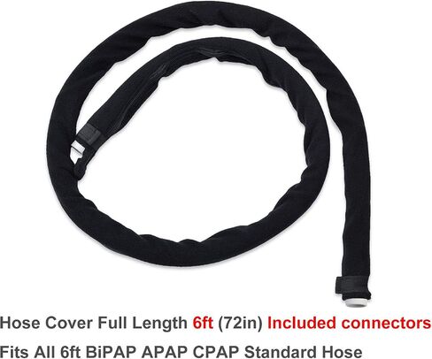 iGuerburn 6ft 4in CPAP Hose Cover for ResMed Airsense 11 & 10 ClimateLineAir Heated Tubing, Full-Length Zipper CPAP Tube Cover Sleeve Reduces Condensation & Noise, Cat Proof in Saudi Arabia