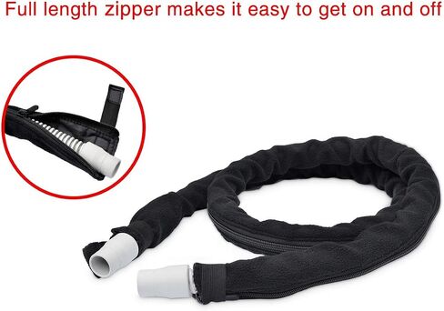 iGuerburn 6ft 4in CPAP Hose Cover for ResMed Airsense 11 & 10 ClimateLineAir Heated Tubing, Full-Length Zipper CPAP Tube Cover Sleeve Reduces Condensation & Noise, Cat Proof in Saudi Arabia
