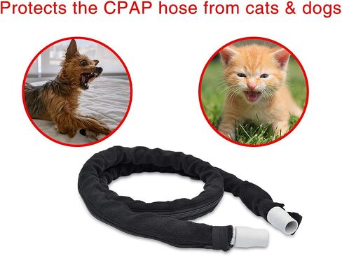 iGuerburn 6ft 4in CPAP Hose Cover for ResMed Airsense 11 & 10 ClimateLineAir Heated Tubing, Full-Length Zipper CPAP Tube Cover Sleeve Reduces Condensation & Noise, Cat Proof in Saudi Arabia