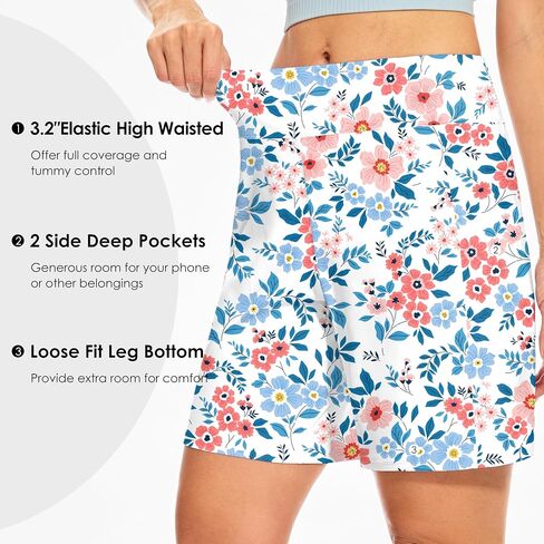 Blouty Women's 7" Bermuda Shorts with Pockets High Waisted Stretch Athletic Long Shorts for Women Workout Casual in Saudi Arabia