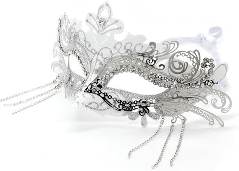 Coddsmz Women Masquerade Mask مع سلاسل Rhinestone Mask Mardi Gras Decoration لأقنعة أزياء الحفلات كرنفال in Kuwait