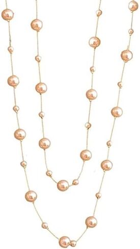Pearl Layered Strand Necklaces for Women Dainty Fashion Long Imitation Pearls Beads Multiple Strands Chain Layer Choker Necklace Elegant Statement Charm Winter Sweater Vintage Wedding Party Costume Jewelry Gifts in Kuwait