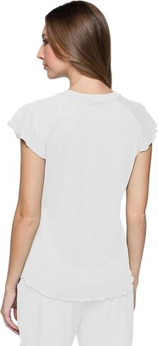 Med Couture Underscrub Raglan Sleeve Women Medical Top with Rib-Knit Round Neckline & Chest Pocket - MC706 in Kuwait