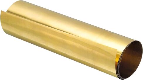 uxcell Brass Sheet Roll, 2Pcs 0.02x100x1000mm Brass Foil Roll Brass Strip Gold for Crafts, Electrical Repairs, Grounding in Saudi Arabia