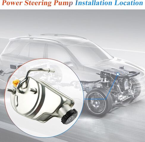 مضخة توجيه الطاقة Daysyore 20-8704 تناسب 2003-2005 Silverado 1500 V6 4.3L/V8 4.8L, 2002-2006 Sierra 1500 V6 4.3L/V8 4.8L مضخة مساعدة الطاقة، استبدل OE 20756710، 26041315، 15077397 in Saudi Arabia